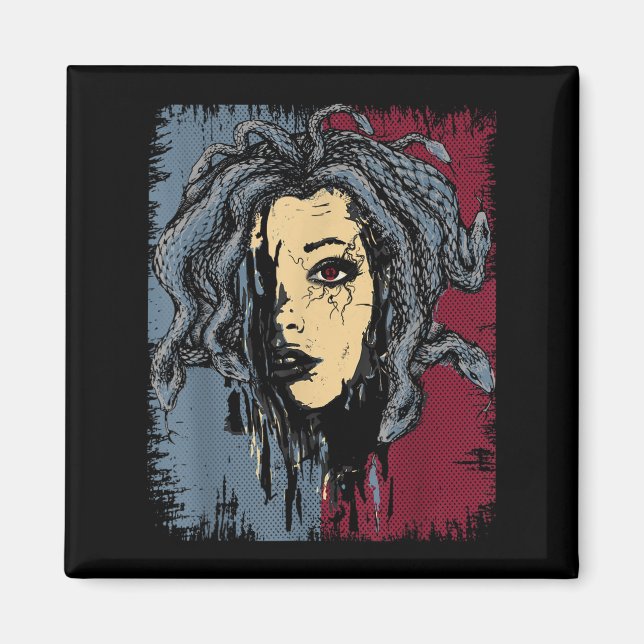 Imã Criatura mítica Medusa mitologia grega Gorgons (Frente)