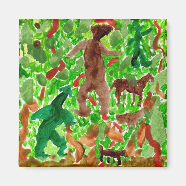 Imã Criaturas no ímã da floresta profunda (Frente)