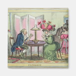 Imã Cribbage, publicado por Thomas McLean, Londres (co