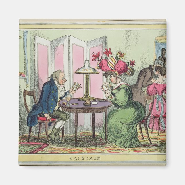 Imã Cribbage, publicado por Thomas McLean, Londres (co (Frente)