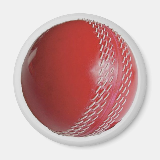 Imã Cricket Ball Red Personalize Com Seu Nome (Frente)