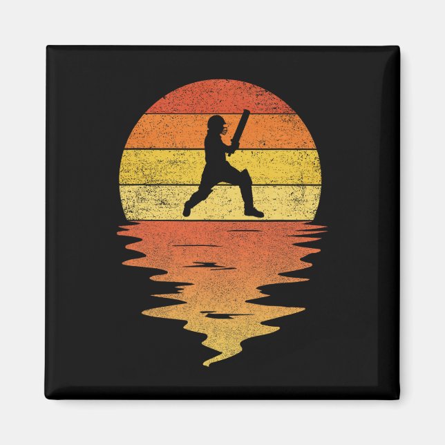 Imã Cricket Shirt Retro Sunset 70s Vintage Cricket  (Frente)