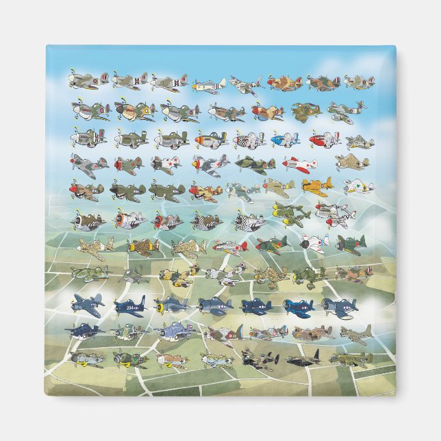 Imã crie a sua própria caricatura de avião (Frente)