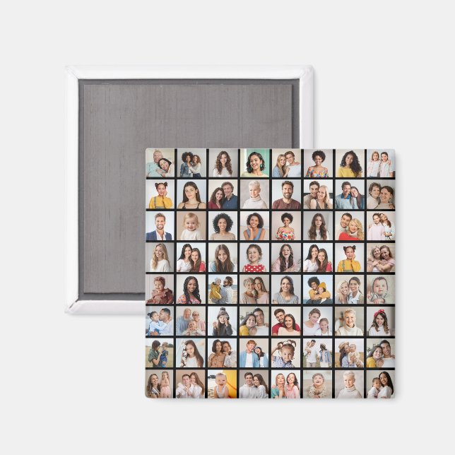 Imã Crie a sua própria Colagem de Fotografias Personal (Front/Back)