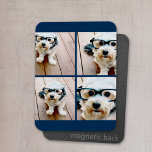 Ímã Crie o seu próprio Marinho de Colagem do Instagram<br><div class="desc">Use quatro fotos quadradas para criar um presente exclusivo e pessoal. Ou você pode ficar com o filhote hipster e fazer uma moda. Se precisar ajustar as fotos,  clique na ferramenta personalizar para fazer alterações.</div>