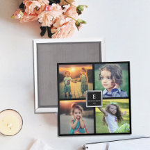 Crie os monogramas de colagem de fotos da sua famí