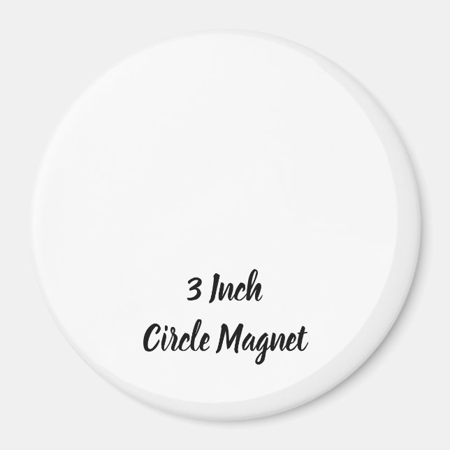 Imã Crie seu círculo personalizado de 3" (Frente)