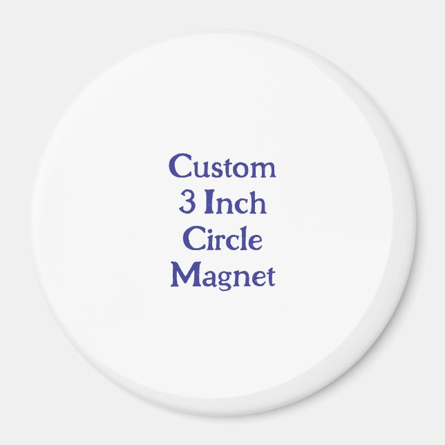 Imã Crie Seu Próprio Círculo Personalizado de 3" (Frente)
