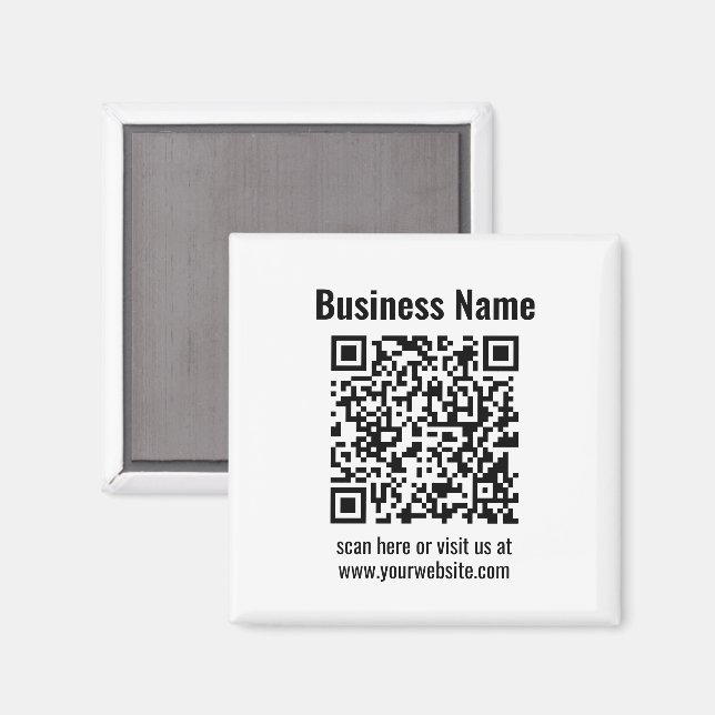 Imã Crie seu próprio código QR | Transparente (Front/Back)
