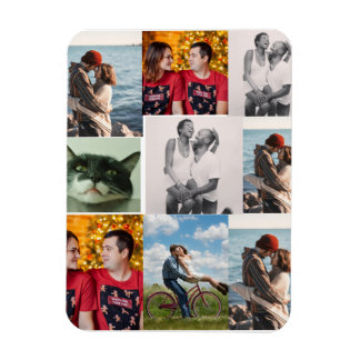 Ímã Crie Seu Próprio Colagem Personalizado de 9 Fotos