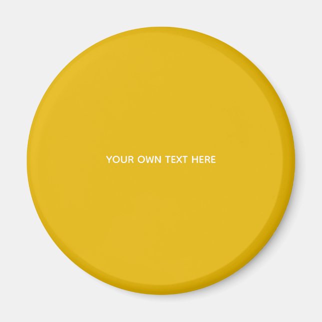 Imã Crie Seu Próprio Design Amarelo Personalizado (Frente)