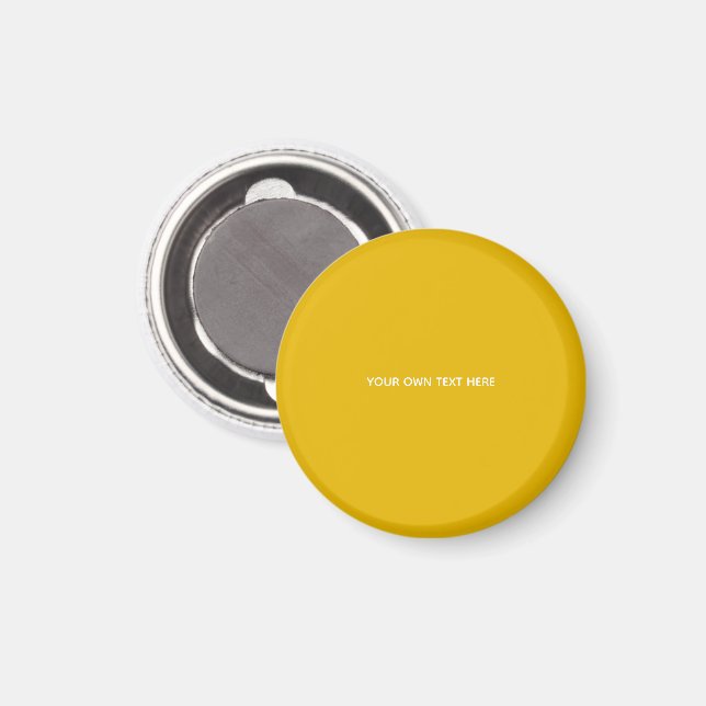 Imã Crie Seu Próprio Design Amarelo Personalizado (Front/Back)