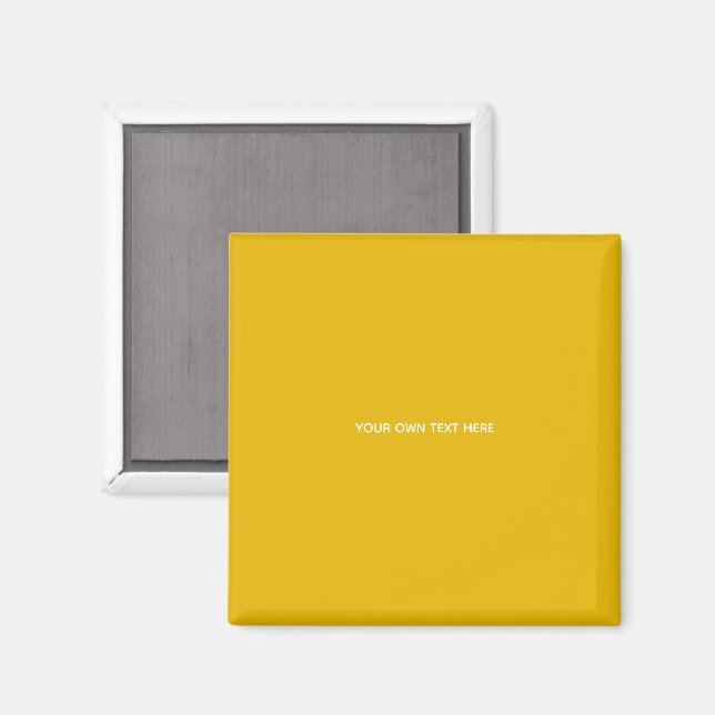 Imã Crie Seu Próprio Design Amarelo Personalizado (Front/Back)