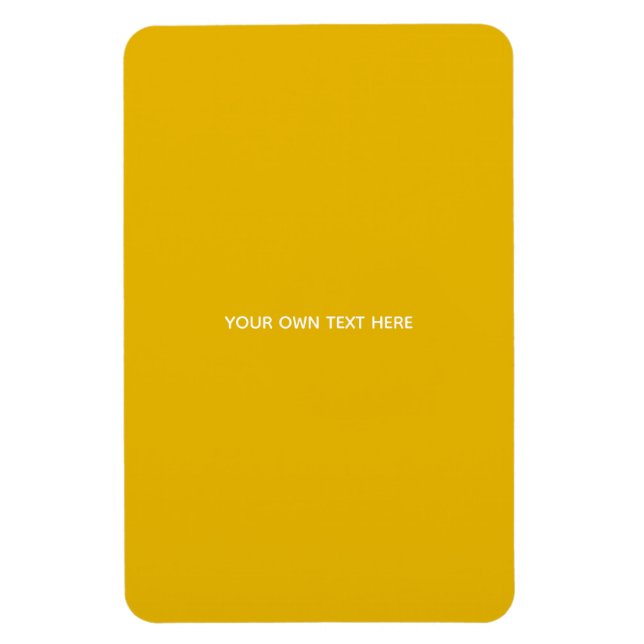 Ímã Crie Seu Próprio Design Amarelo Personalizado (Vertical)