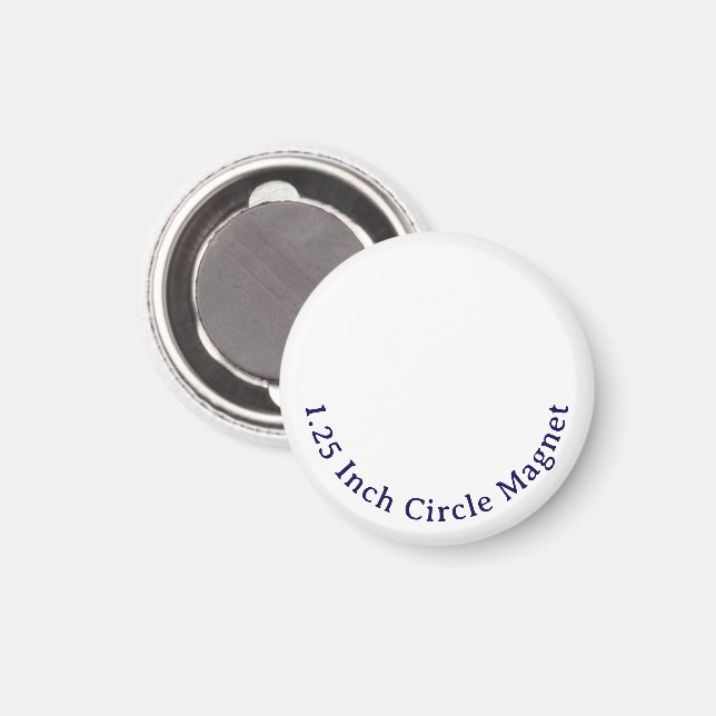 Imã Crie Seu Próprio Ímã de Círculo de 1,25" (Front/Back)