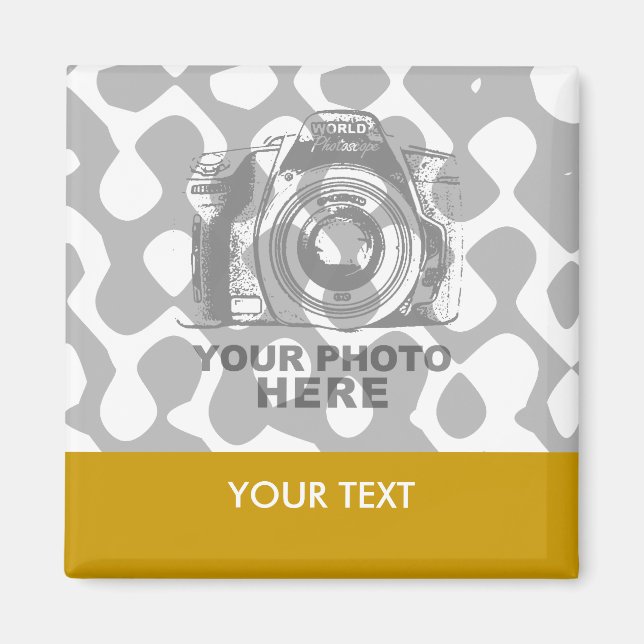 Imã Crie seu próprio ímã quadrado na horizontal (Frente)