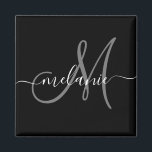 Imã Crie Seu Próprio Monograma Personalizado E Script<br><div class="desc">Crie seu próprio ímã personalizado com seu nome e monograma manuscritos personalizados. Para editar este modelo de design, altere os campos de texto conforme mostrado acima. Você pode adicionar mais texto ou imagens, personalizar fontes e cores facilmente. Trate-se ou faça o presente perfeito para a família, amigos, pais e avós!...</div>