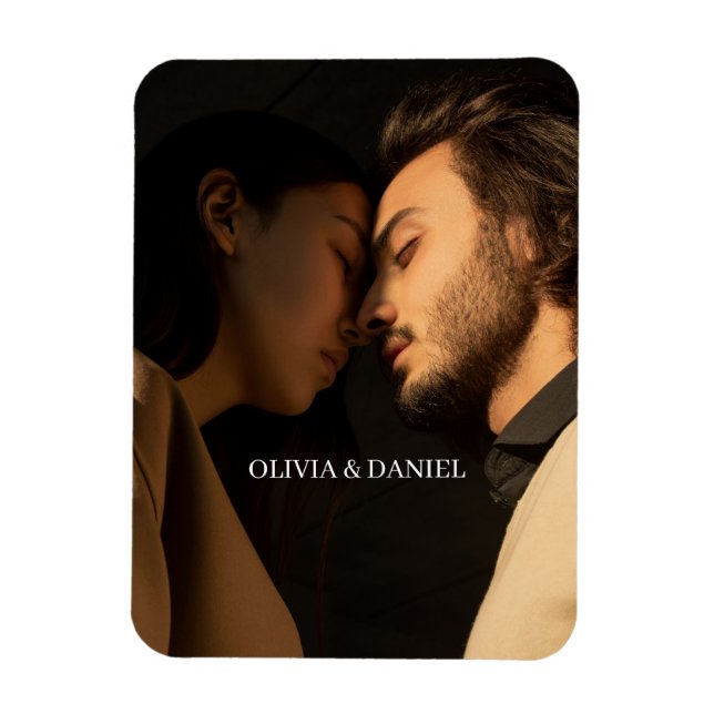 Ímã Crie Seu Próprio Presente de Foto de Casal (Vertical)