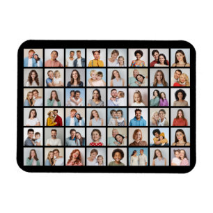 Ímã Crie Sua Própria Colagem de 48 Fotos Flexível