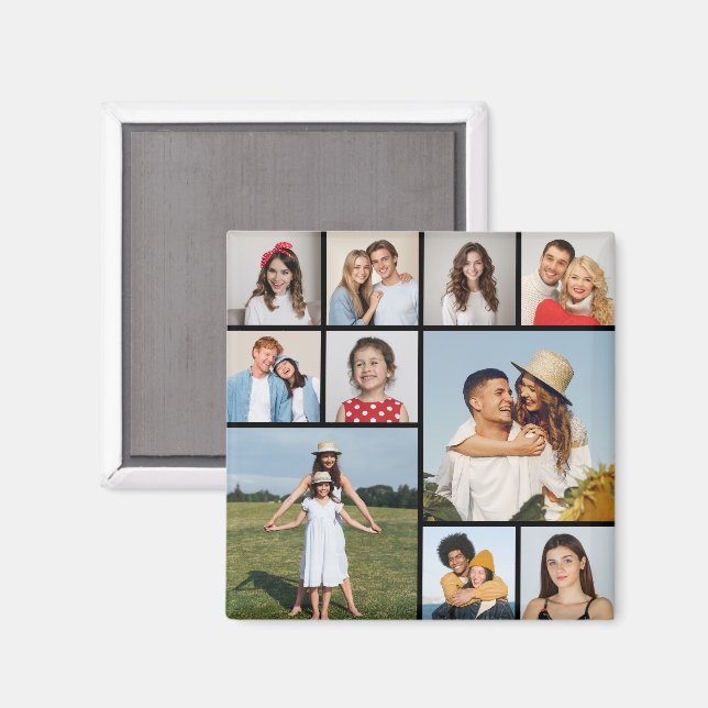 Imã Crie sua própria colagem de fotos (Front/Back)