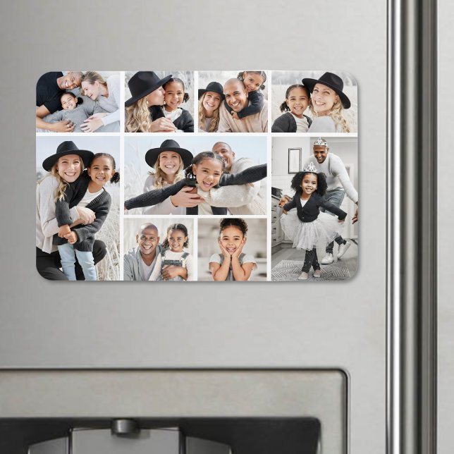 Ímã Crie Sua Própria Colagem de Fotos (Create Your Own Photo Collage Magnet )