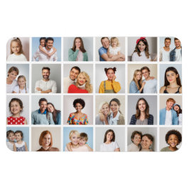 Ímã Crie Sua Própria Colagem de Fotos 24 Cor Editável