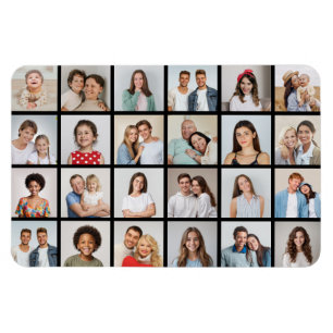 Ímã Crie Sua Própria Colagem de Fotos 24 Cor Editável