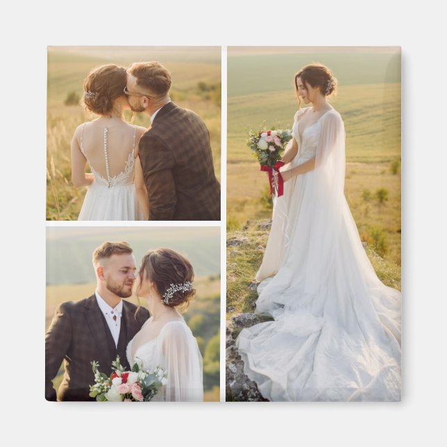 Imã Crie sua própria colagem de fotos 3 (Frente)