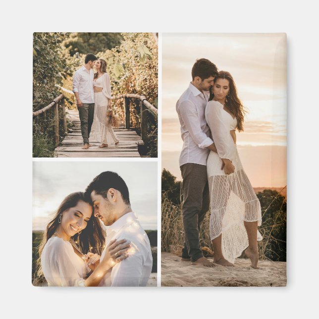 Imã Crie sua própria colagem de fotos 3 (Frente)