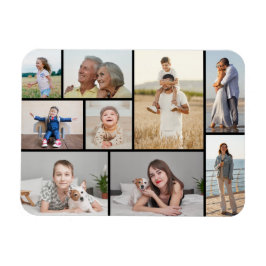 Ímã Crie sua própria colagem de fotos de 9