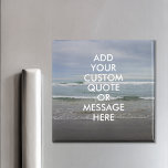 Imã Crie sua própria cotação<br><div class="desc">Crie seu próprio ímã de cotação personalizado. Personalize este ímã com a tipografia moderna e a paisagem das ondas oceânicas.</div>