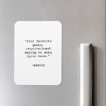 Ímã Crie sua própria cotação<br><div class="desc">Crie seu próprio ímã de cotação personalizado. Apresenta tipografia minimalista da máquina de escrever.</div>