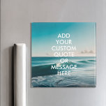 Imã Crie sua própria cotação<br><div class="desc">Crie seu próprio ímã de cotação personalizado. Personalize este ímã com a tipografia moderna e a paisagem das ondas oceânicas.</div>