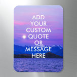 Ímã Crie sua própria cotação<br><div class="desc">Crie seu próprio ímã de cotação personalizado. Personalize este ímã com a tipografia minimalista moderna e a paisagem do pôr do sol.</div>