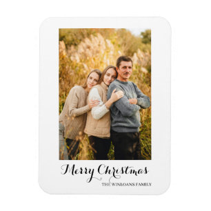 Ímã Crie sua própria foto da família de Natal feliz