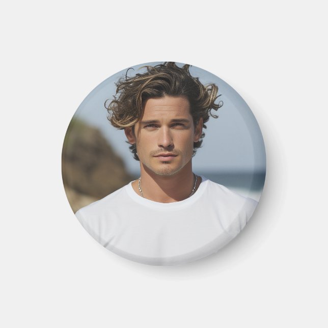 Imã Crie sua própria foto imagem personalizada (Frente)