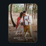 Ímã Crie sua própria foto Obrigado Casamento<br><div class="desc">Design da sua própria foto Obrigado Cartão magnético de casamento. Imagem elegante para agradecer aos convidados do casamento. Você pode adicionar sua própria foto,  adicionar seu próprio texto e nomes.</div>