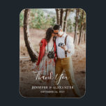 Ímã Crie sua própria foto Obrigado Casamento<br><div class="desc">Design da sua própria foto Obrigado Cartão magnético de casamento. Imagem elegante para agradecer aos convidados do casamento. Você pode adicionar sua própria foto,  adicionar seu próprio texto e nomes.</div>