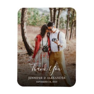 Ímã Crie sua própria foto Obrigado Casamento