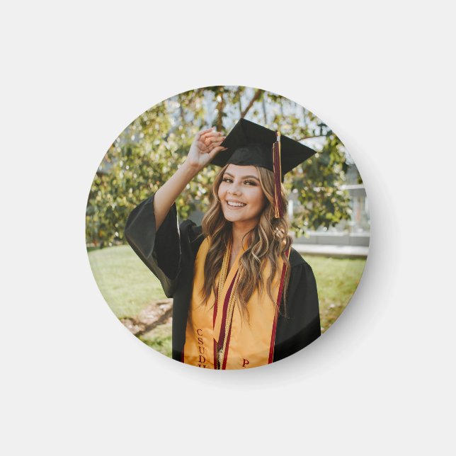 Imã Crie Sua Própria Foto Personalizada de Graduado (Frente)