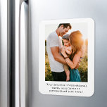 Ímã Crie sua própria foto personalizada e citação<br><div class="desc">Crie sua própria foto personalizada e o ímã de citação. Apresenta uma das suas fotos e texto personalizado na tipografia minimalista da máquina de escrever.</div>