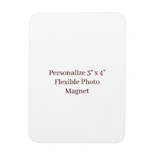 Ímã Crie sua própria marca personalizada 3"x4" foto fl