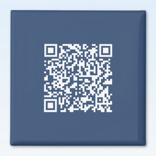 Imã Crie um Código QR Escaneável Azul Marinho Desbot