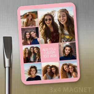 Ímã Crie uma colagem de fotos personalizada com 8 foto