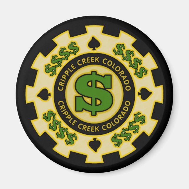 Imã Cripple Creek Colorado Poker Chip (Frente)