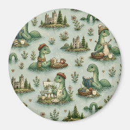 Imã Críptidos Aconchegantes Nessie Monstro do Lago Nes