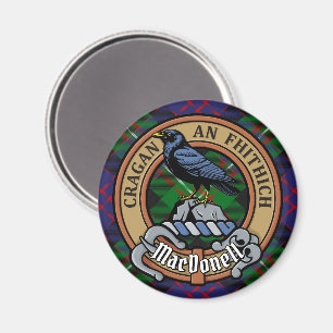 Imã Crista do Clã MacDonell de Glengarry sobre Tartan
