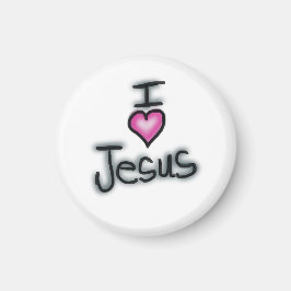 Imã Cristão Eu Amo Jesus Eu Amo Jesus Branco