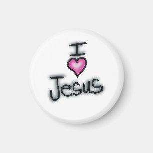 Imã Cristão Eu Amo Jesus Eu Amo Jesus Branco