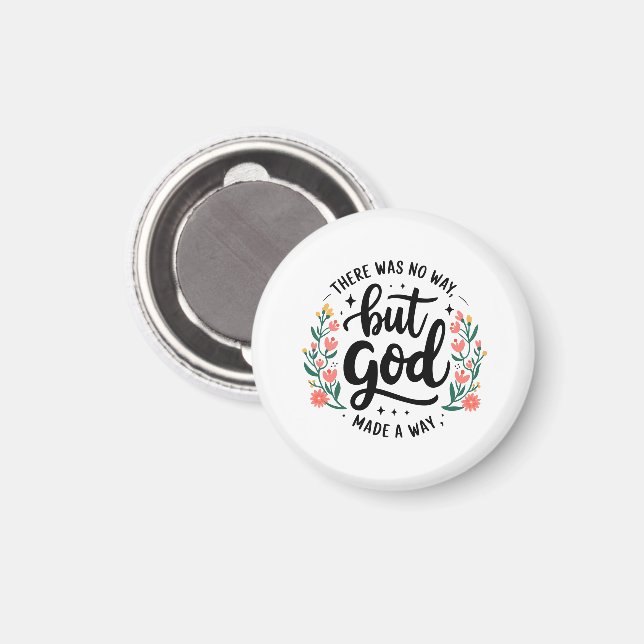 Imã Cristão Personalizado Sem Maneira Senão Deus (Front/Back)